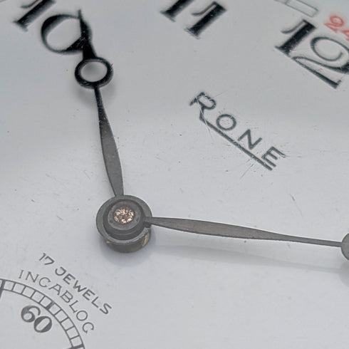 1960年代左右 古董 瑞士RONE 懷錶 金鍍開面 良好運作